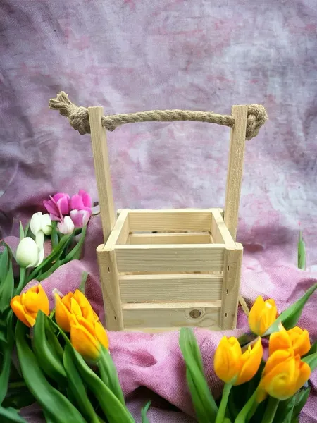 Изображение товара Ящик декоративный KraftHouse С джутовой ручкой 25x15x15 / 2039619250627 (натуральный)