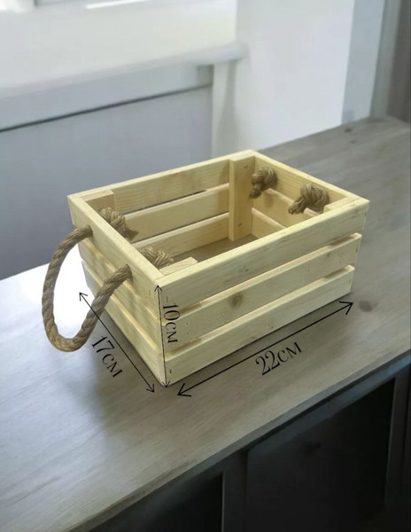 Изображение товара Ящик декоративный KraftHouse Без ручек 10x17x22 / 2040773939075 (натуральный)