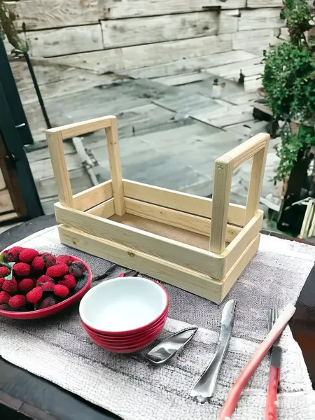 Изображение товара Ящик декоративный KraftHouse С большими ручками 21x17x35 / 2039710493084 (натуральный)