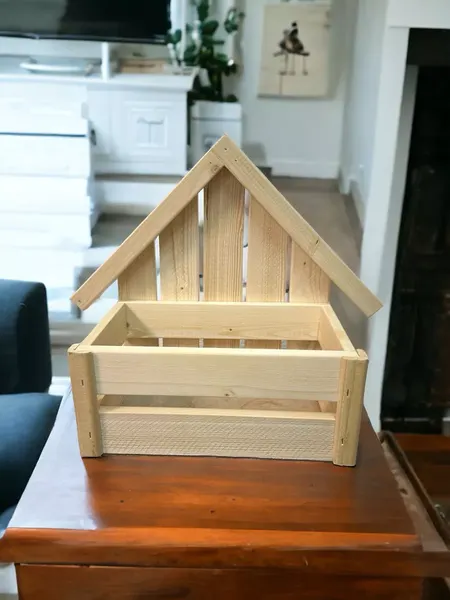 Изображение товара Ящик декоративный KraftHouse Домик Без трубы 26x15x23 / 2040021434826 (натуральный)