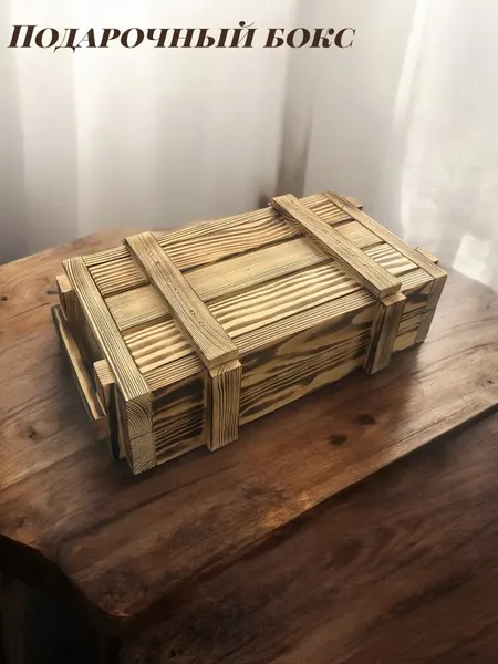 Изображение товара Ящик декоративный KraftHouse С крышкой 33x10x19 / 2043267466071 (обожженный)