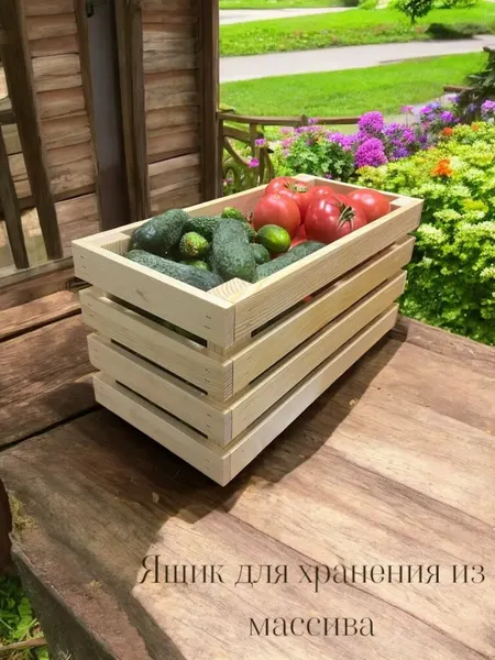 Изображение товара Ящик декоративный KraftHouse 20x20x42 / 2044310852452 (натуральный)