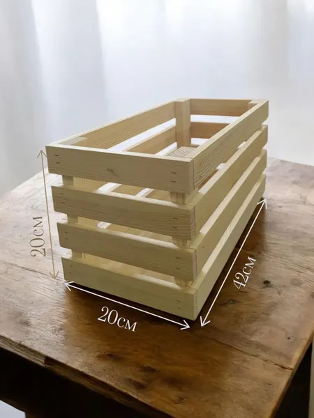 Изображение товара Ящик декоративный KraftHouse 20x20x42 / 2044310852452 (натуральный)