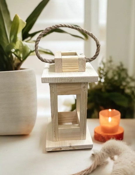 Изображение товара Декор KraftHouse Фонарь 28x14.5x14.5 / 2040599394157 (натуральный)