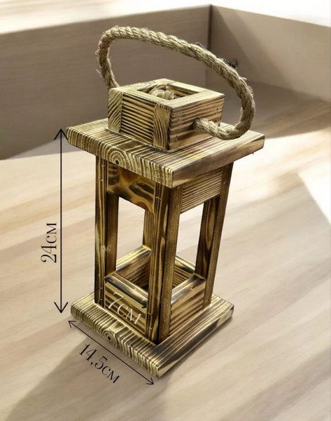 Изображение товара Декор KraftHouse Фонарь 28x14.5x14.5 / 2040677429016 (обожженный)