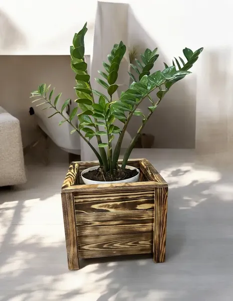 Изображение товара Кашпо KraftHouse Напольное 35x35x30 / 2043331830265 (обожженный)