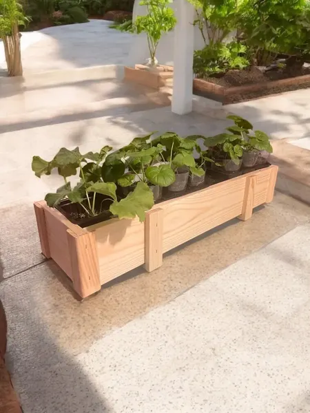 Изображение товара Кашпо KraftHouse Балконный ящик 15x9x72 / 2043416437143 (натуральный)