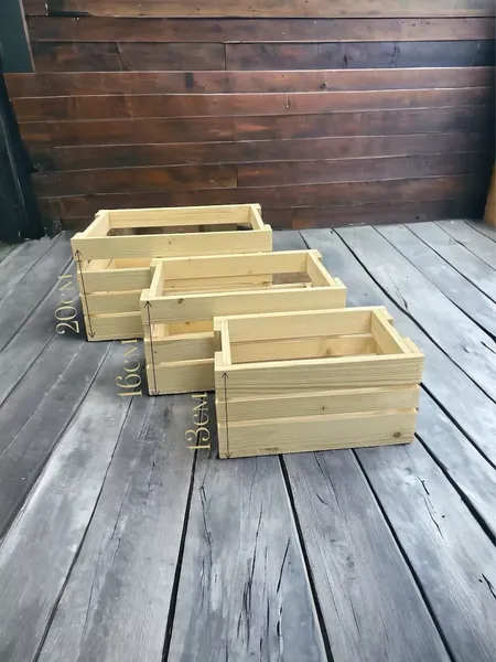 Изображение товара Набор ящиков декоративных KraftHouse 20x35x21, 16x30x17, 13x25x13 (натуральный, 3шт)