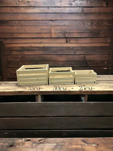 Изображение товара Набор ящиков декоративных KraftHouse 20x35x21, 16x30x17, 13x25x13 (натуральный, 3шт)