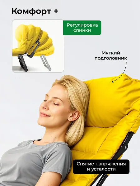 Изображение товара Раскладушка Classmark H23032801-YL (желтый)