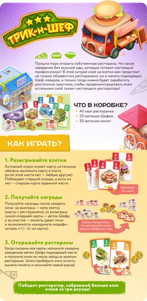 Изображение товара Настольная игра Choo Choo Games Трик-н-Шеф