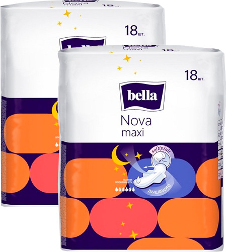 Изображение товара Прокладки гигиенические Bella Nova Maxi Softiplait (2x18шт)