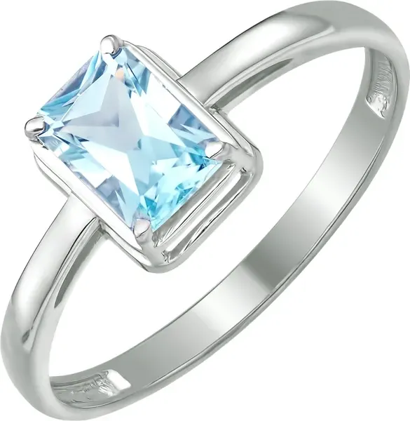 Изображение товара Комплект ювелирных украшений из серебра 7 КАРАТ Серьги П2227-078СТ, кольцо П1227-078СТ (р.16)