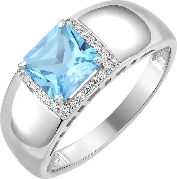 Изображение товара Комплект ювелирных украшений из серебра 7 КАРАТ Серьги П2227-085СТ, кольцо П1227-085СТ (р.17.5)