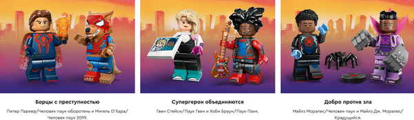 Изображение товара Элемент конструктора Lego Marvel Минифигурки Человек Паук 71050