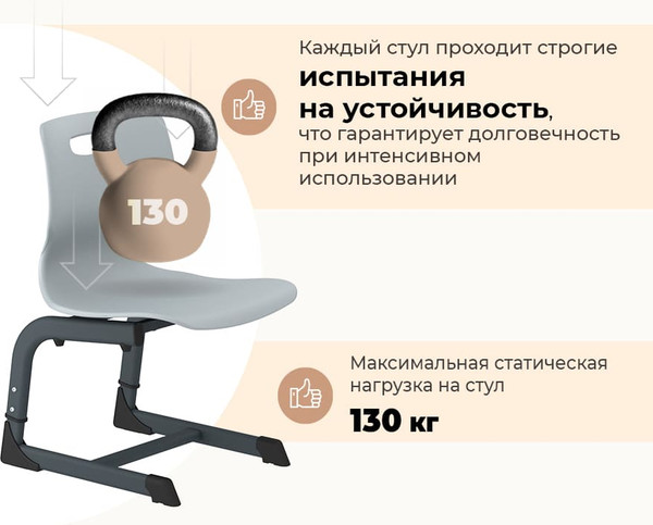 Изображение товара Стул детский Sheffilton SHT-S-TN21/3-5 А3-5 (серый/белый муар)