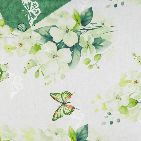 Изображение товара Комплект постельного белья Luxsonia Яблоневый цвет Поплин 2сп 70x70 / Ви24-0313/220 (на резинке)