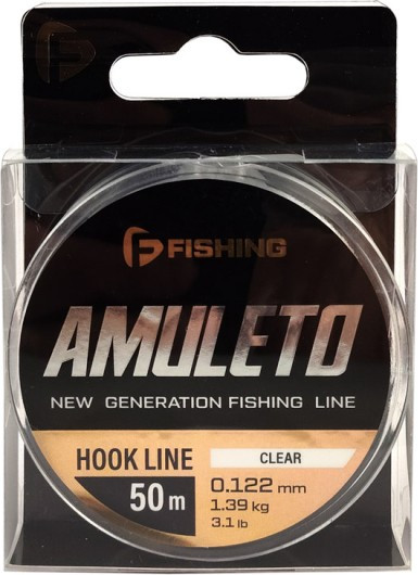 Изображение товара Леска монофильная F-Fishing Amuleto Hook Line Clear 50м 0.122мм 1.39кг 3.1lb / FAMC-0122