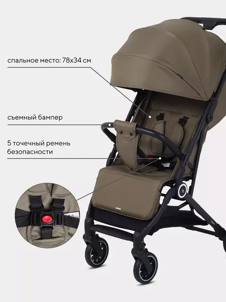 Изображение товара Детская прогулочная коляска Rant Basic Juno / RA302 (Olive)