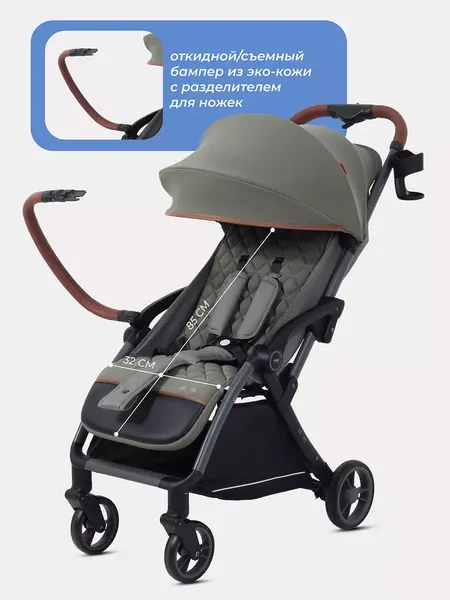 Изображение товара Детская прогулочная коляска MOWbaby Atom / MB200 (Olive)