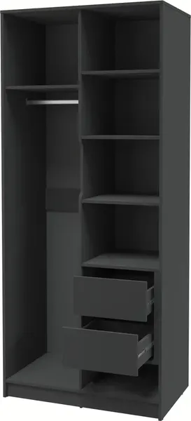 Изображение товара Шкаф Interline Концепт КТ-Ш2 Глосс ( антрацит/серый)