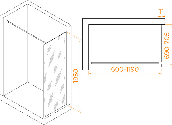 Изображение товара Душевая стенка RGW WA-002 / 35100207-31