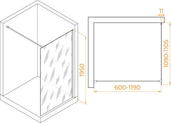 Изображение товара Душевая стенка RGW WA-002W / 35100211-15