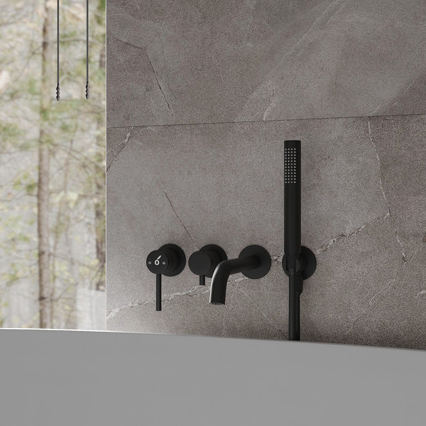 Изображение товара Комплект смесителей Oliveeka OL-889017+88239017-MB (черный матовый)