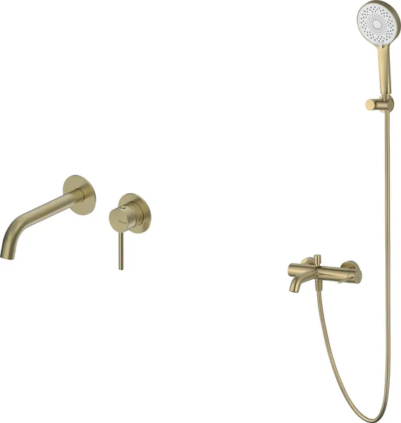 Комплект смесителей Oliveeka OL-639017+88869017-BG (золотой матовый)