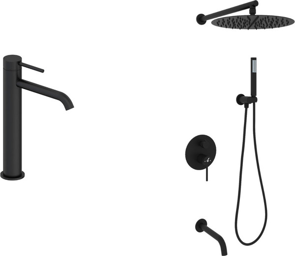 Изображение товара Душевая система со смесителем Oliveeka OL-88939017+88239017-MB