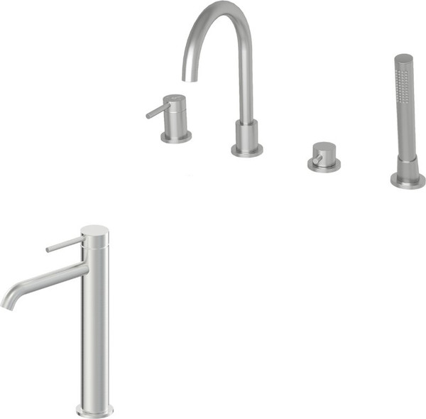Изображение товара Комплект смесителей Oliveeka OL-669017+88239017-BN (никель матовый)