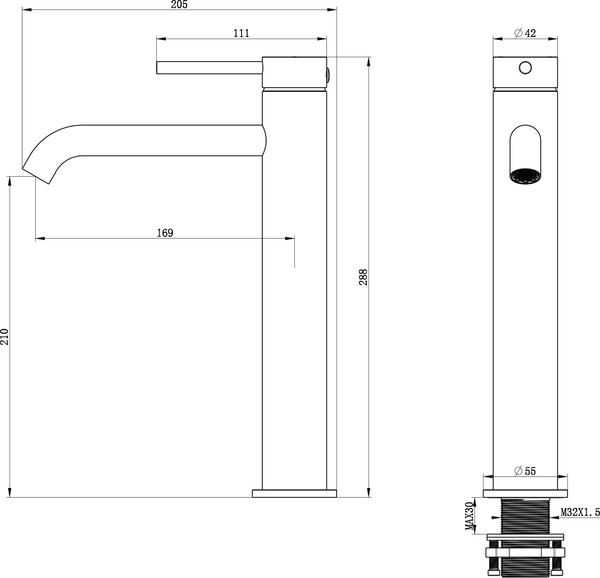 Изображение товара Комплект смесителей Oliveeka OL-889017+88239017-MB (черный матовый)