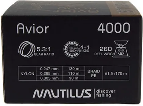 Изображение товара Катушка безынерционная NAUTILUS Avior 4000 / 16-59296070