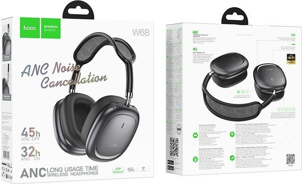 Изображение товара Беспроводные наушники Hoco W68 ANC (металлик)