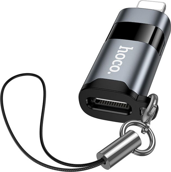 Изображение товара Адаптер Hoco UA44 Lightning-Type-C (металлик)