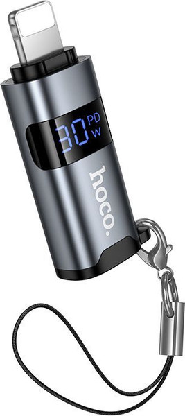 Изображение товара Адаптер Hoco UA44 Lightning-Type-C (металлик)