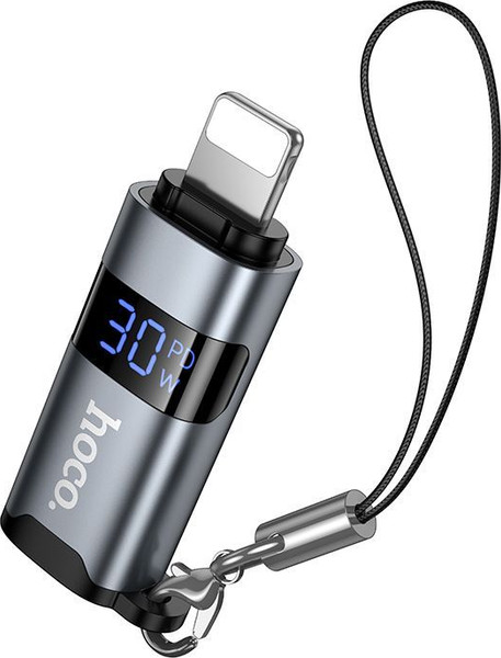 Изображение товара Адаптер Hoco UA44 Lightning-Type-C (металлик)