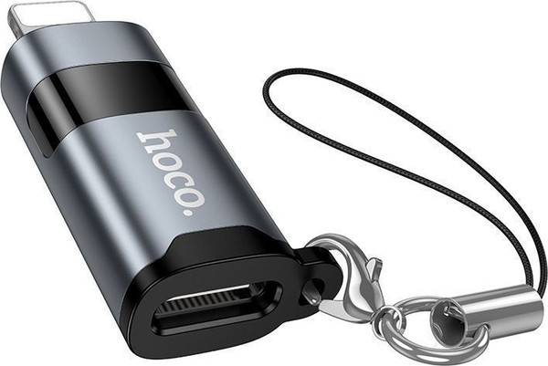 Изображение товара Адаптер Hoco UA44 Lightning-Type-C (металлик)