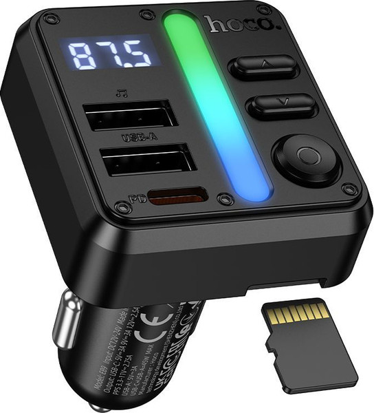 Изображение товара FM-модулятор Hoco E89 (черный)