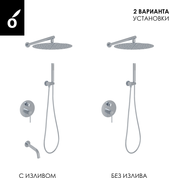 Изображение товара Душевая система со смесителем Oliveeka OL-88939017-CR (хром)