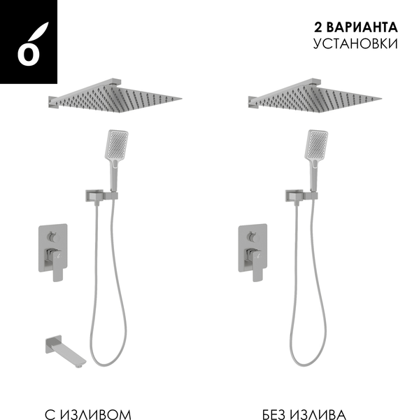 Изображение товара Душевая система со смесителем Oliveeka OL-88939003-BN (никель матовый)