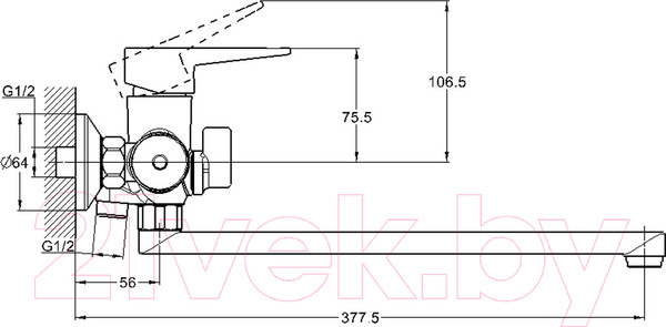 Изображение товара Смеситель G.Lauf NUD7-A045KH