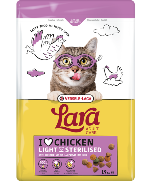 Изображение товара Сухой корм для кошек LARA Adult Sterilized с курицей / 441159 (1.9кг)