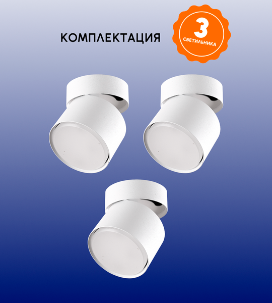 Изображение товара Комплект спотов Truenergy 2100503 (3шт, белый)