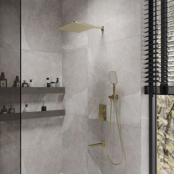 Изображение товара Душевая система со смесителем Oliveeka OL-88939003-BG (золотой матовый)