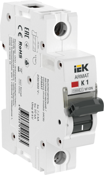 Изображение товара Выключатель автоматический IEK AR-M10N-1-K001
