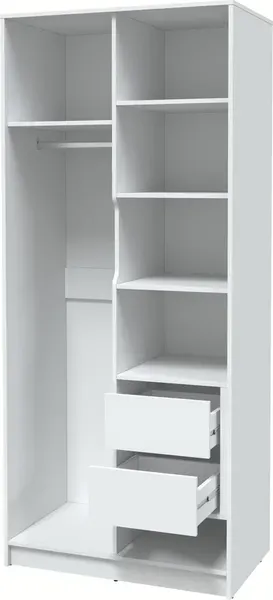 Изображение товара Шкаф Interline Концепт КТ-Ш2з Глосс (белый платинум/дуб вотан)