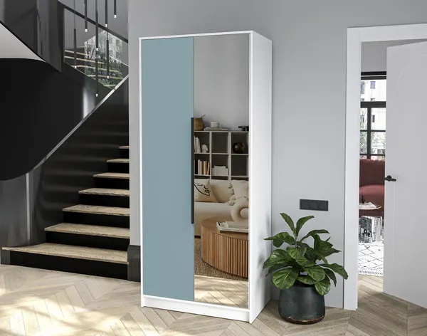 Изображение товара Шкаф Interline Концепт КТ-Ш2з Глосс (белый платинум/океан)