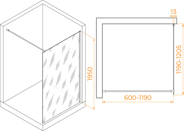 Изображение товара Душевая стенка RGW WA-010G / 351001012-16
