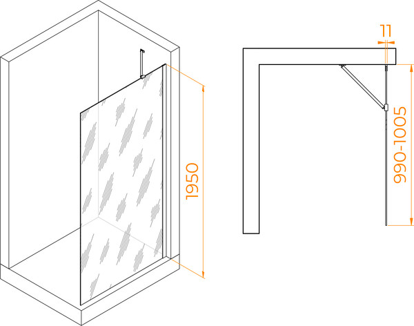 Изображение товара Душевая стенка RGW WA-102 / 351010210-21
